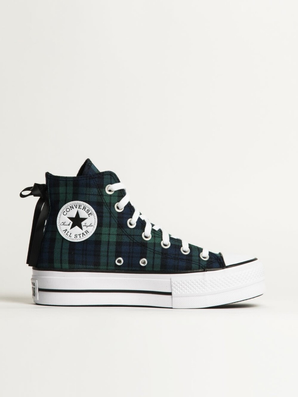 Plaid Converse With Bow